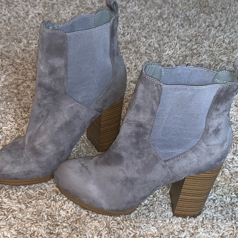 Gray Suede booties. Only worn once